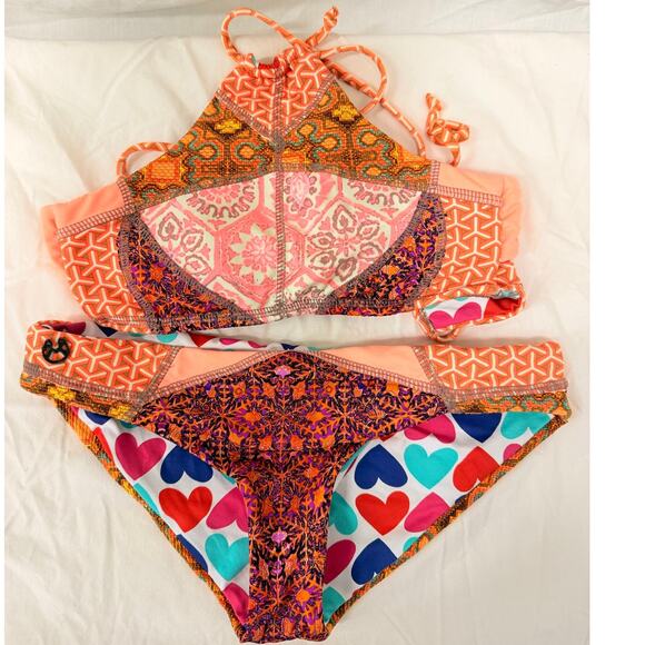 Maaji Sweetest Spot Bikinis Set Small Spring Break Swim Boho - Picture 2 of 6